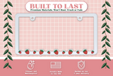 Cute Strawberry - Raised License Plate Frame by Wonder Plate Frames™