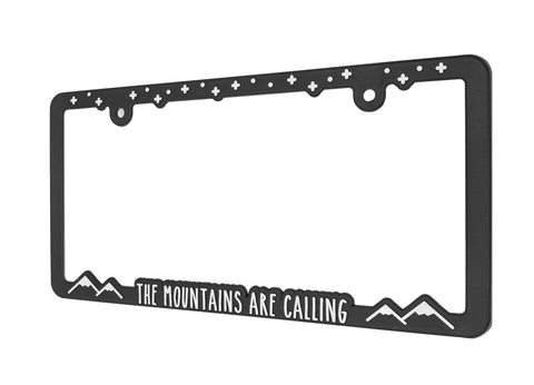 "Mountains are Calling" - License Plate Frame by Wonder Plate Frames™