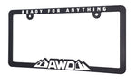 "AWD All Wheel Drive - Ready for Anything" - Raised License Plate Frame by Wonder Plate Frames™