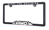 "AWD All Wheel Drive - Ready for Anything" - Raised License Plate Frame by Wonder Plate Frames™