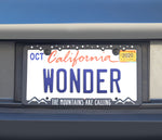 "Mountains are Calling" - License Plate Frame by Wonder Plate Frames™
